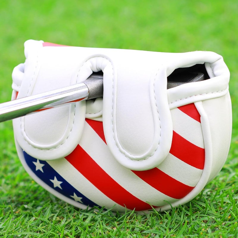 Frimon Golf Club Head Covers,4pcs or 1pc USA Golf Head Covers for Woods and Driver Fairway Hybrid - PU Leather Mallet Blade Putter for Men Women Golf Enthusiast - Image 2